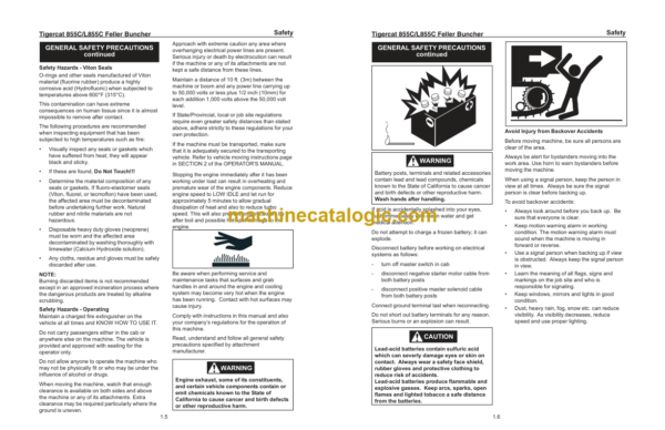 Tigercat 855C, L855C Feller Buncher Service Manual (85520101 - 85522000)