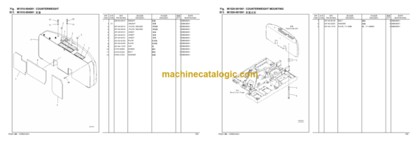 Komatsu PC220-8M0, PC240LC-8M0 Hydraulic Excavator Parts Book (DBBG8001, DBBJ7001 and up)