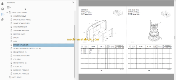 Hitachi ZX200LC-3 Excavator Full Parts Catalog