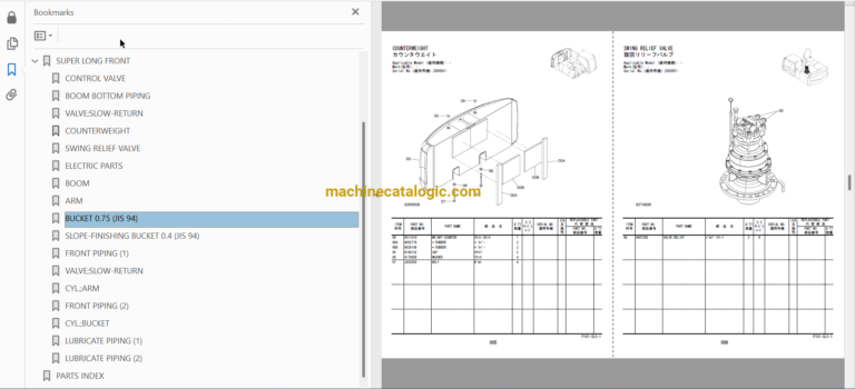 Hitachi ZX200LC-3 Excavator Full Parts Catalog