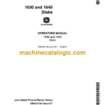 John Deere 1630 and 1640 Disks Operator's Manual (OMA35126)