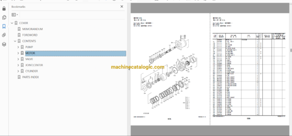 Hitachi EX2600-7, EX2600-7B Hydraulic Excavator Full Parts Catalog