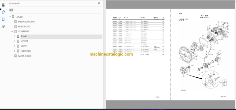 Hitachi ZR950JC Track Mounted Crusher Full Parts Catalog