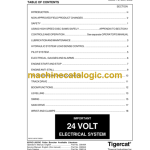 Tigercat X870C, LX870C Feller Buncher Service Manual