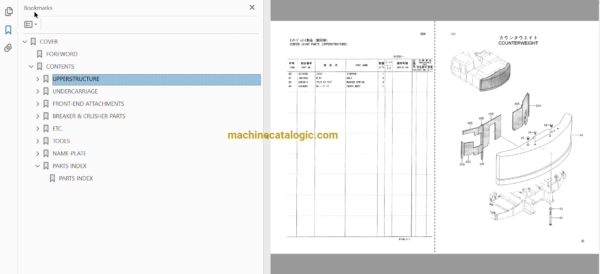 Hitachi EX345USR, 345USRLC,385USR Excavator Full Parts Catalog