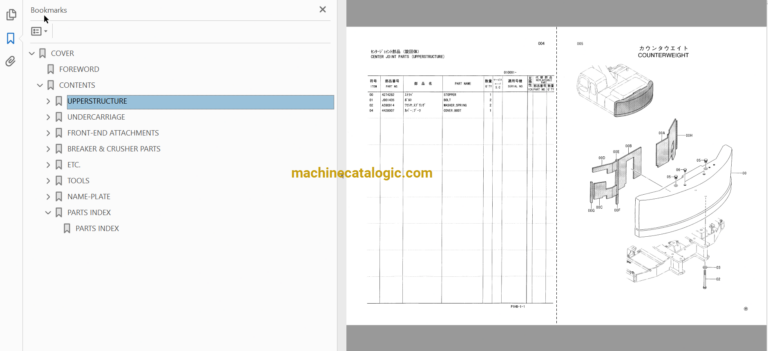 Hitachi EX345USR, 345USRLC,385USR Excavator Full Parts Catalog