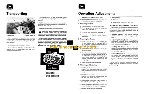 John Deere 1630 and 1640 Disks Operator's Manual (OMA35126)