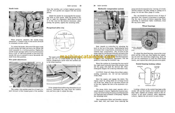 John Deere 323W Automatic Pickup Baler Operator's Manual (OME15549)