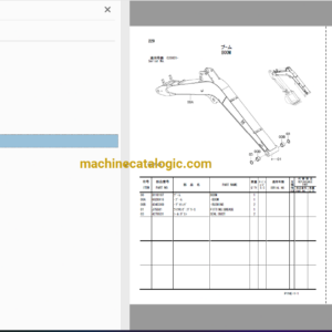 Hitachi ZX30U-3,ZX30U-3F,ZX33U-3,ZX33U-3F Hydraulic Excavator Full Parts Catalog