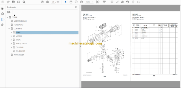 Hitachi ZX300-5A,ZX300LC-5A,ZX300LCH-5A Hydraulic Excavator Full Parts and Engine Parts Catalog