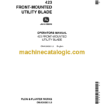 John Deere 423 Front-Mounted Utility Blade Operator's Manual (OMA39583)