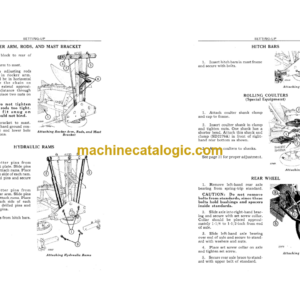 John Deere 820 and 820A Series Integral One and Two Furrow Two-Way Tractor Plows Operator’s Manual (OMA55656)