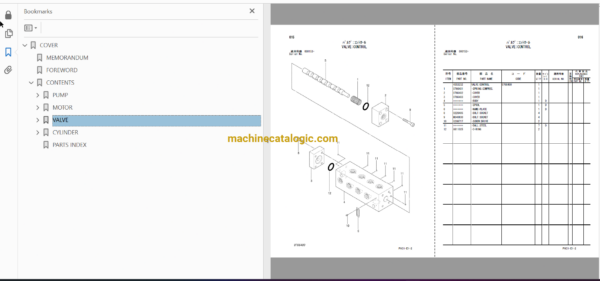 Hitachi FV30 Demining Machine Full Parts Catalog