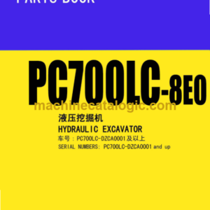 Komatsu PC700LC-8EO Hydraulic Excavator Parts Book (DZCA0001 and up)
