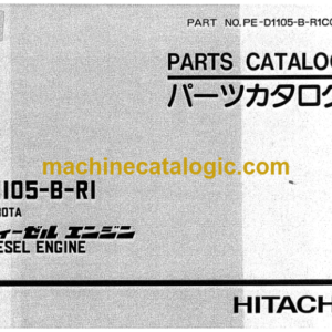 Hitachi D1105-B-R1 Kubota Diesel Engine Parts Catalog