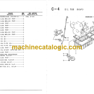 Hitachi D1105-B-R1 Kubota Diesel Engine Parts Catalog