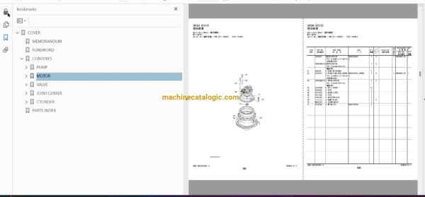 Hitachi ZX300-6,ZX300LC-6,ZX300LCN-6 Hydraulic Excavator Full Parts and Engine Parts Catalog