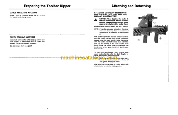 John Deere 55 Toolbar Ripper Operator's Manual (OMA30490)