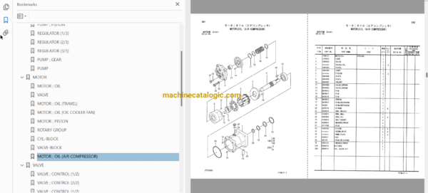 Hitachi EX3600-6 Hydraulic Excavator Full Parts Catalog