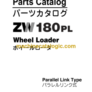 Hitachi ZW180PL Parallel Link Type Wheel Loader Parts Catalog