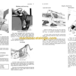John Deere F180 High-Clearance Integral Moldboard Plow Operator’s Manual (OMA97560)