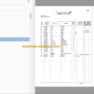 Hitachi EX5500 Excavator Full Parts Catalog