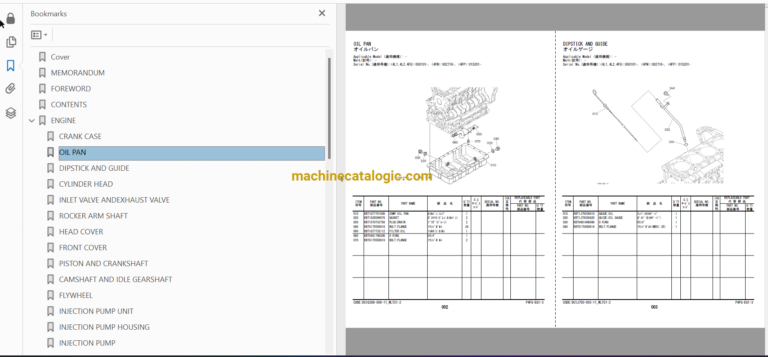 Hitachi ZW75 Wheel Loader Full Parts Catalog