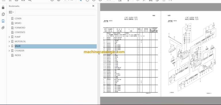 Hitachi EX8000-6 Hydraulic Excavator Full Parts Catalog