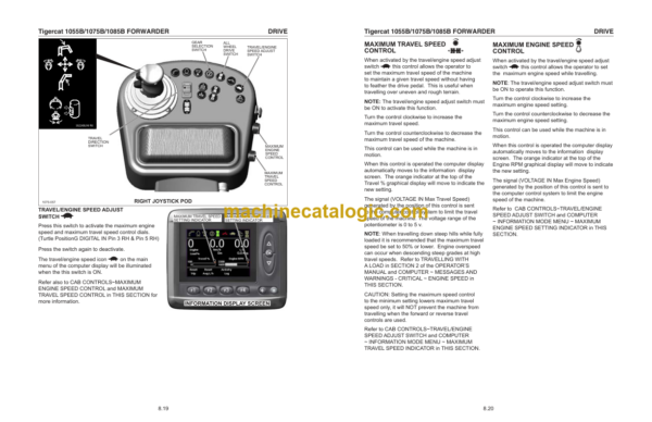 Tigercat 1055B, 1075B, 1085B Forwarder Service Manual (10550301 - 10551000)