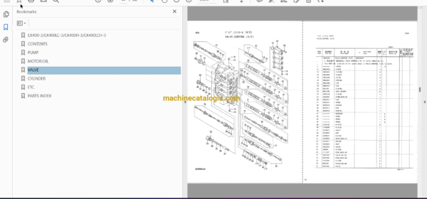 Hitachi EX400-3,EX400LC-3,EX400H-3,EX400LCH-3 Excavator Full Parts Catalog