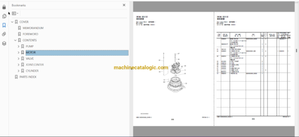 Hitachi ZX210H-7, ZX210LCH-7 (TURKEY Spec.) Hydraulic Excavator Full Parts Catalog