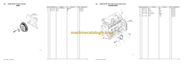 Komatsu PC200-10MO Hydraulic Excavator Parts Book (DBCF0001 and up)