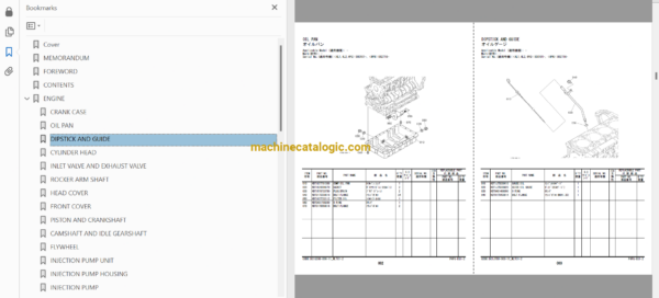 Hitachi ZW80 Wheel Loader Full Parts and Engine Parts Catalog