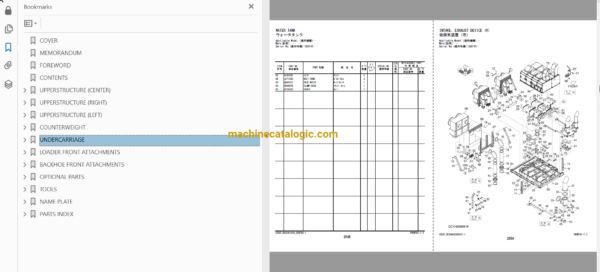 Hitachi EX8000-6B Cummins Tier 4 Final Engine Hydraulic Excavator Full Parts Catalog