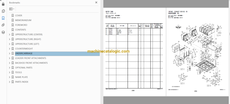 Hitachi EX8000-6B Cummins Tier 4 Final Engine Hydraulic Excavator Full Parts Catalog
