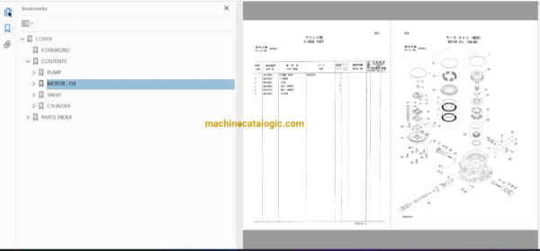 Hitachi ZX70, ZX70LC, ZX80, ZX80LCK Excavator Full Parts Catalog