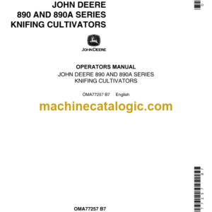 John Deere 890 and 890A Series Knifing Cultivators Operator's Manual (OMA77257)