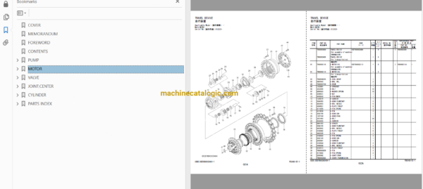 Hitachi ZX210LC-6 Hydraulic Excavator Full Parts Catalog