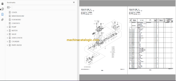 Hitachi ZX350LC-6 Hydraulic Excavator Full Parts Catalog