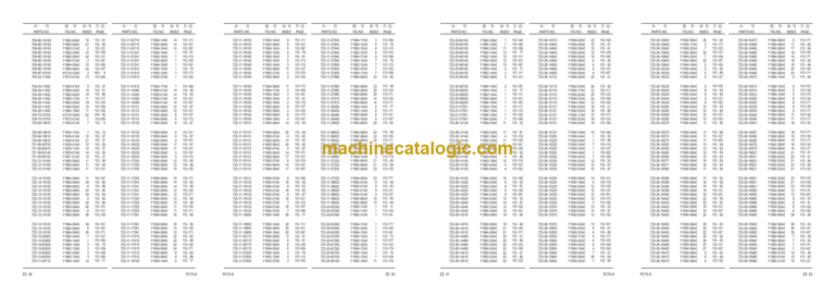 Komatsu PC70-8 Hydraulic Excavator Parts Book (DJC00001 and up)