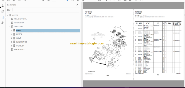 Hitachi ZX300LC-6,ZX300LCN-6 Hydraulic Excavator Full Parts and Engine Parts Catalog