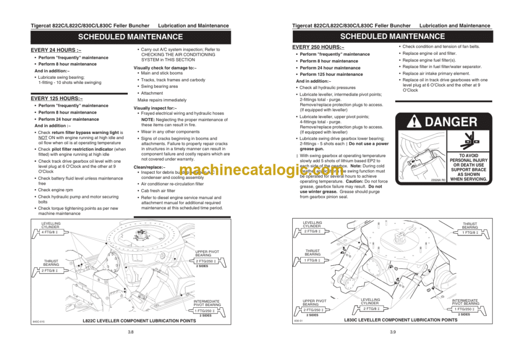 Tigercat 830C Feller Buncher Service Manual