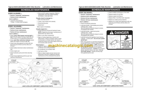 Tigercat 830C Feller Buncher Service Manual (83011001 - 83013000)