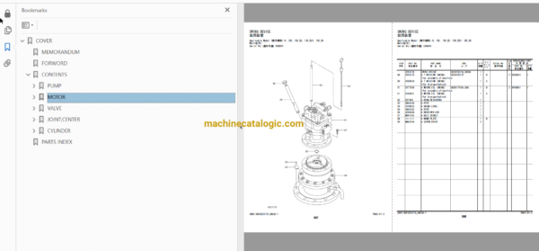 Hitachi ZX135US-5B, ZX135USK-5B, ZX135USOS-5B Hydraulic Excavator Full Parts Catalog