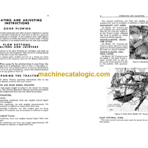 John Deere No. 422 One-Bottom Two-Way Integral Tractor Plow Operator’s Manual (OMA47853)