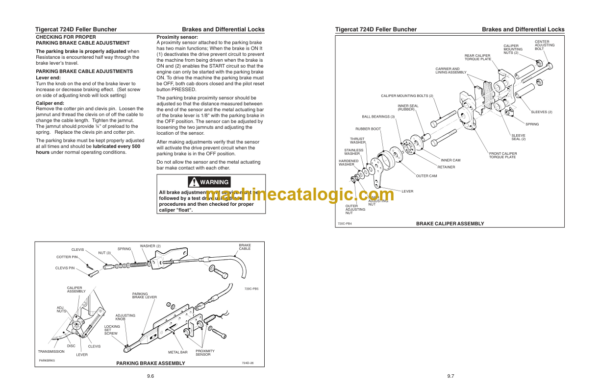 Tigercat 724D Feller Buncher Service Manual (7240201 - 7240999)