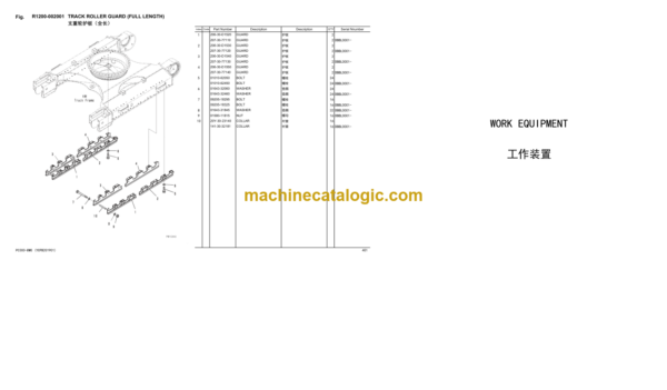 Komatsu PC300-8MO, PC300LC-8MO Hydraulic Excavator Parts Book (1000LBBD, DBBM0001 and up)