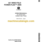 John Deere 331 Wing-Fold Power-Flex Disk Operator's Manual (OMA37759)
