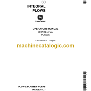 John Deere 30 Integral Plows Operator's Manual (OMA28283)