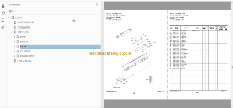 Hitachi ZW80S-5B Wheel Loader Full Parts and Engine Parts Catalog